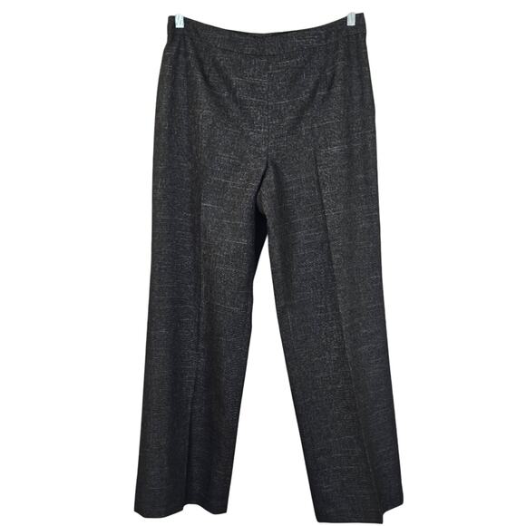 M Suit Studio by Le Suit Gray Wide-Leg Trousers Dress Pants NWT Size 10 Metallic - Picture 1 of 9